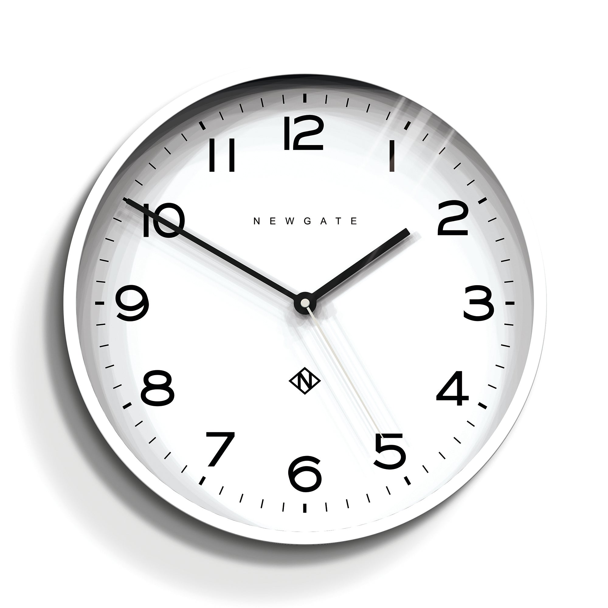 V398-NGNUMTHR129PW-202502220202-00 Newgate Number Three Echo Clock Silicone White - Image 1