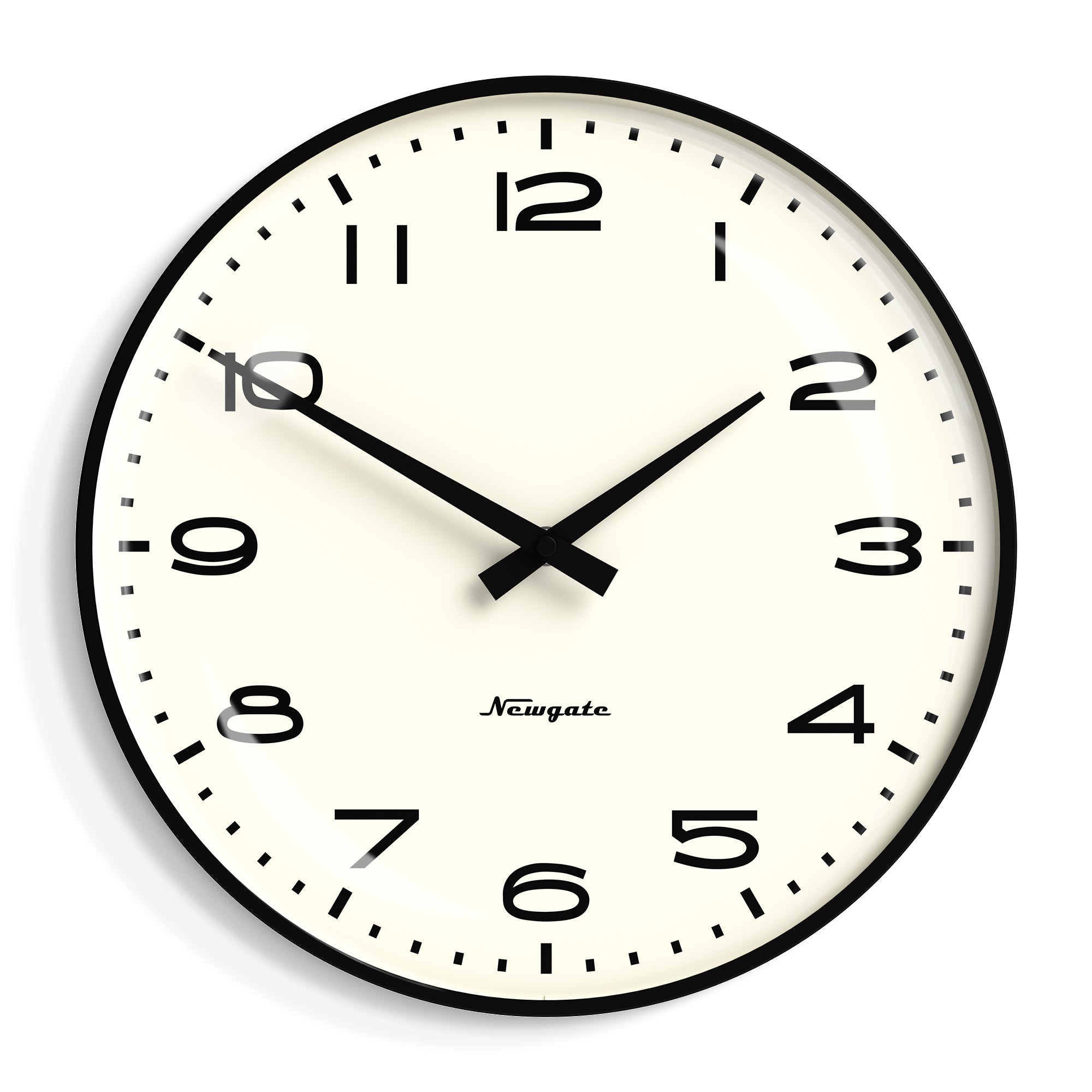 V398-NM-RADC254K-202502220111-00 Newgate Radio City Wall Clock Black Arabic Dial - Matte Black - Image 1