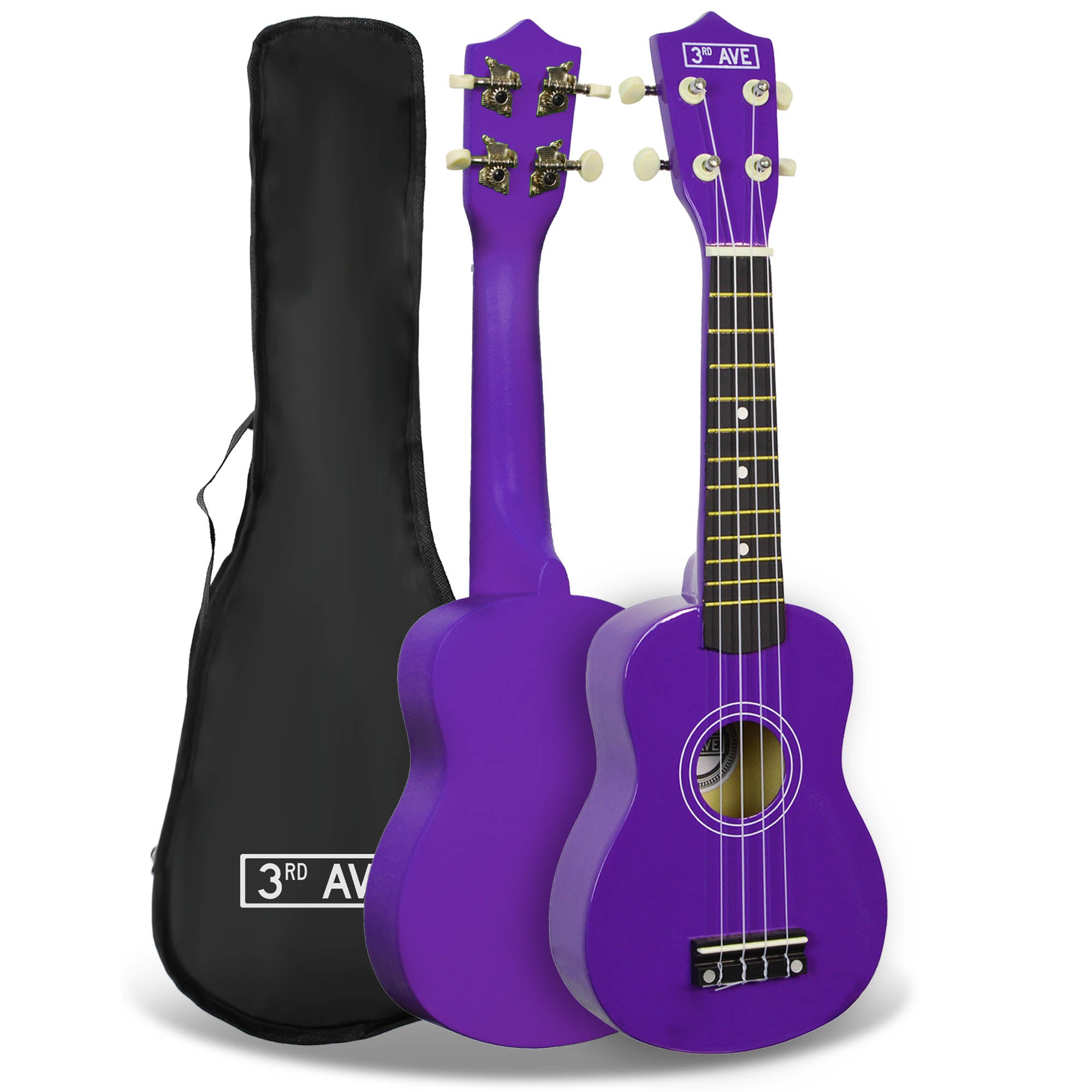 V398-NM-STX40PU-202502220110-00 3rd Avenue Soprano Ukulele - Purple - Image 1