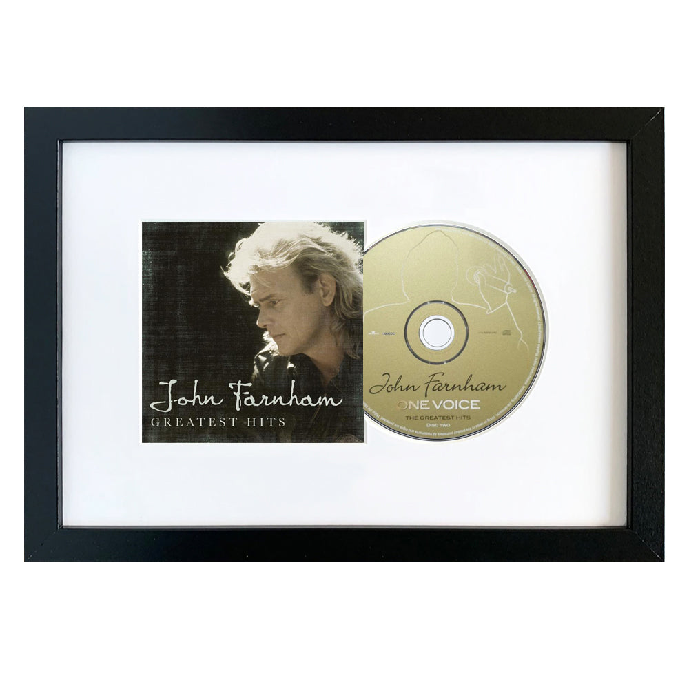 V398-SM-88697547982-FD-202503141630-00 John Farnham-Greatest Hits CD Framed Album Art - Image 1
