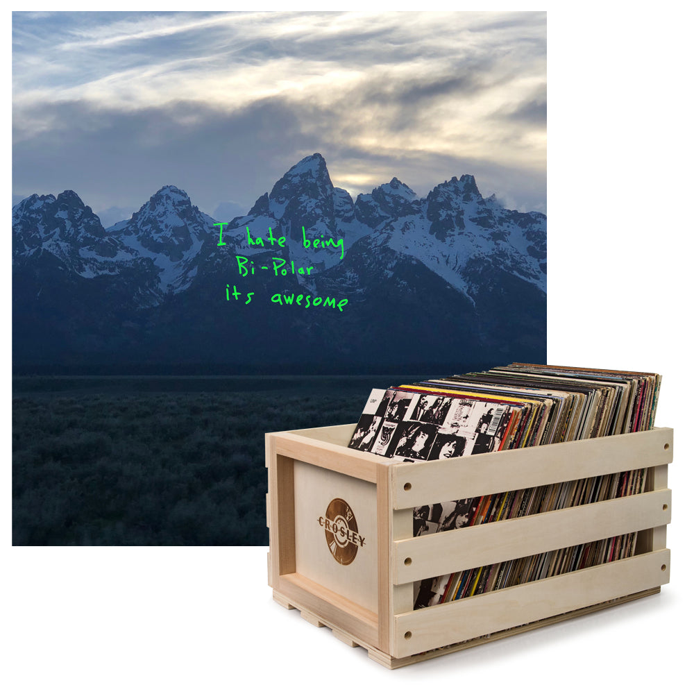 V398-UM-6778469-B-202506190531-00 Crosley Record Storage Crate & Kanye West - Ye - Vinyl Album Bundle - Image 1