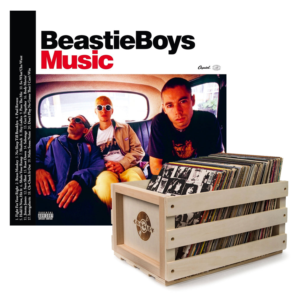 V398-UM-728091-B-202504111803-00 Crosley Record Storage Crate & Beastie Boys - Beastie Boys Music - 2Lp Vinyl Album Bundle - Image 1