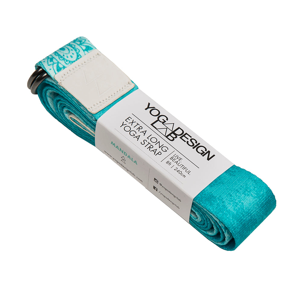 V398-YDL-ST-MANDALATURQUOISE-202504091857-00 Yoga Design Lab Yoga Strap Mandala Turquoise - Image 1