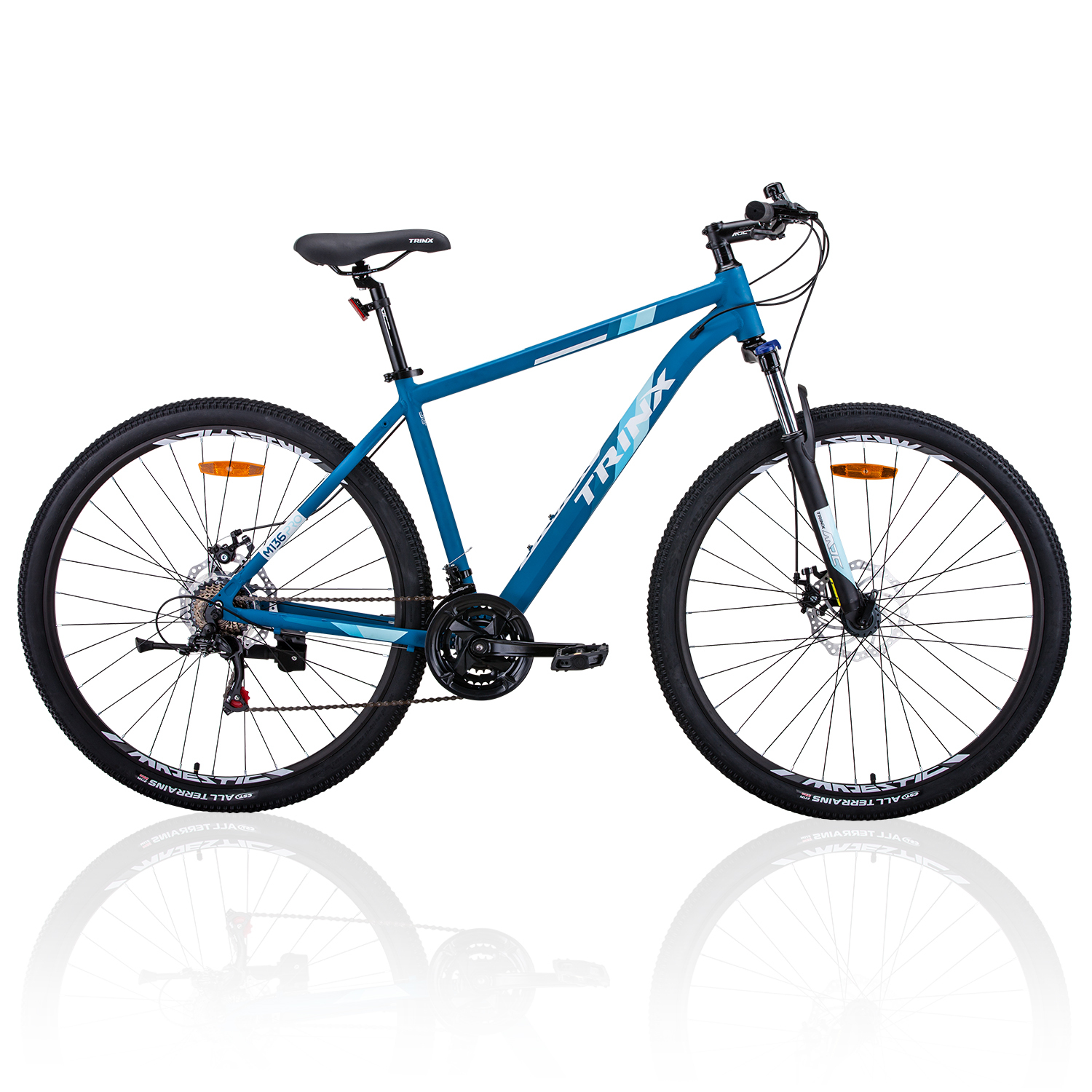 V406-M136PRO_BLUE-89640-00 Trinx M136 Pro 29er 21 Speed Mountain Bike MTB 29 Wheel Blue/White - Image 1