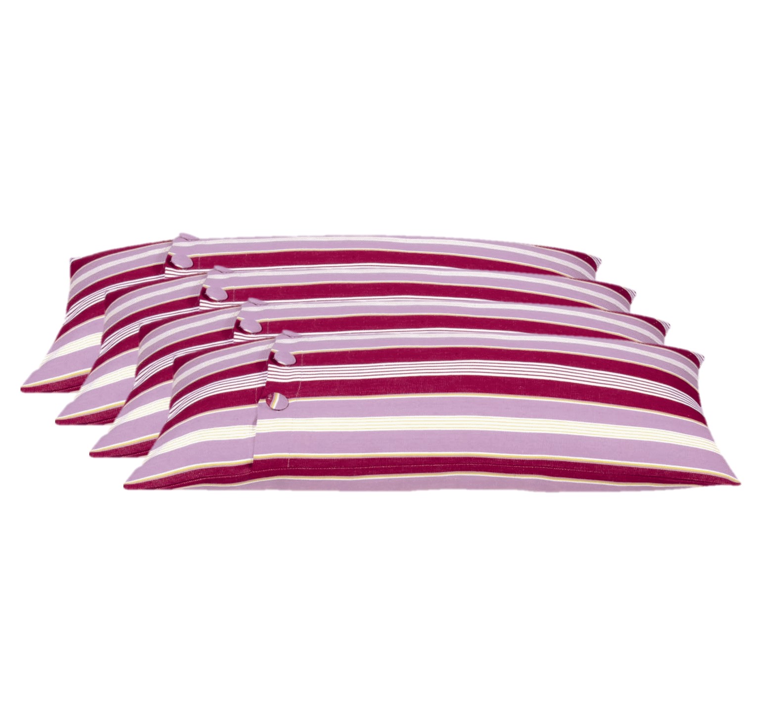 V416-437134F10PK4-142238-00 Pack of 4 Coste Fuchsia 35x70cm Multicoloured Striped Cushion Cover - Image 1