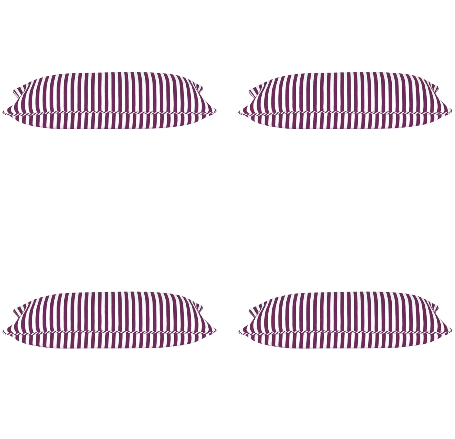 V416-446150F20PK4-142236-00 Pack of 4 Dandi Fuchsia Plum Purple & White Rectangle Cushion Covers - Image 1