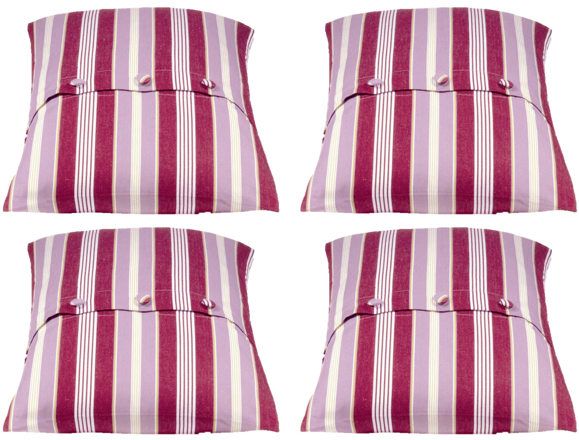 V416-455134F10PK4-142237-00 Pack of 4 Coste Fuchsia 50x50cm Striped Cushion Cover - Image 1