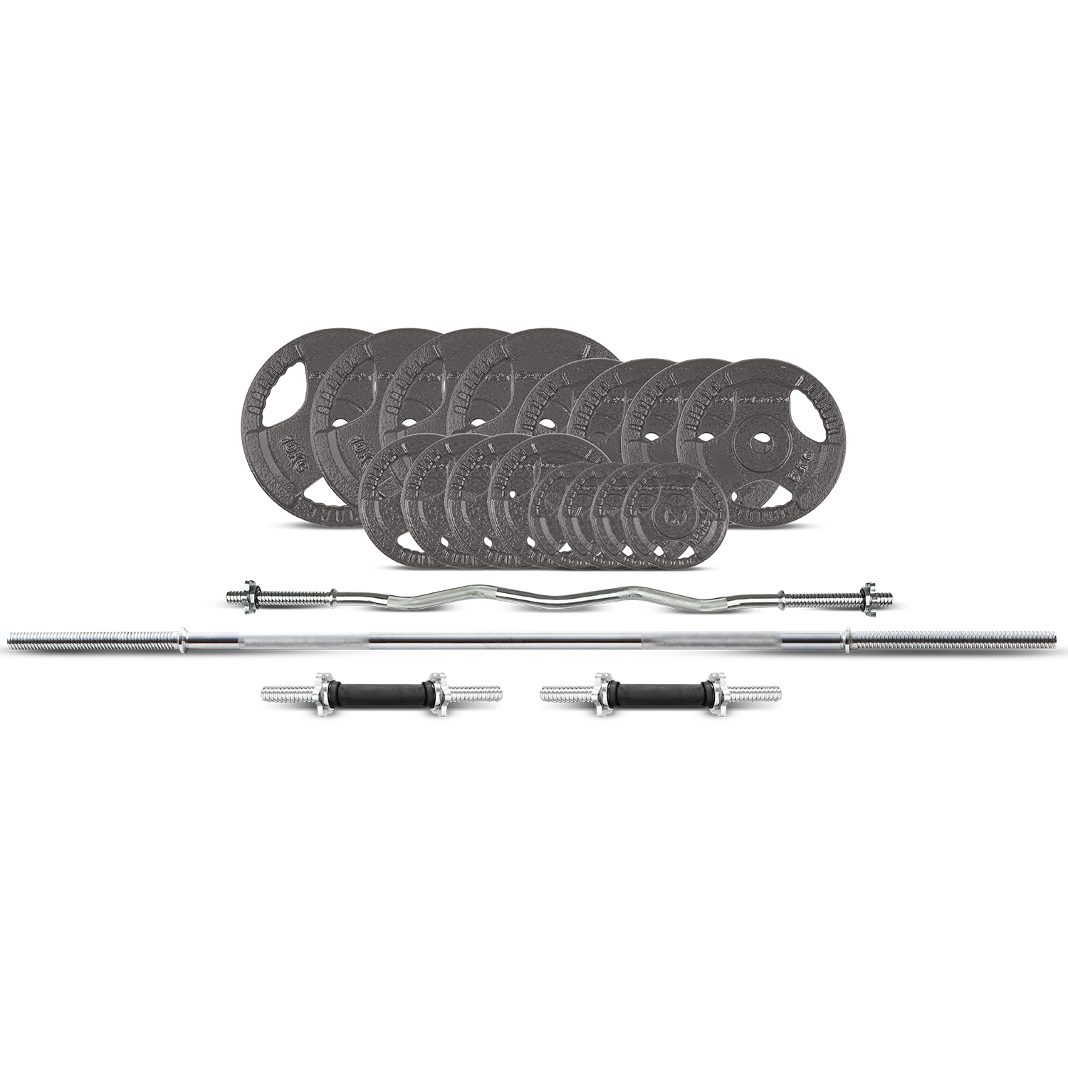 V420-CSST-WPSTGSET-A-95013-00 CORTEX 90kg Tri-Grip Standard Barbell Weight Set 25mm - Image 1