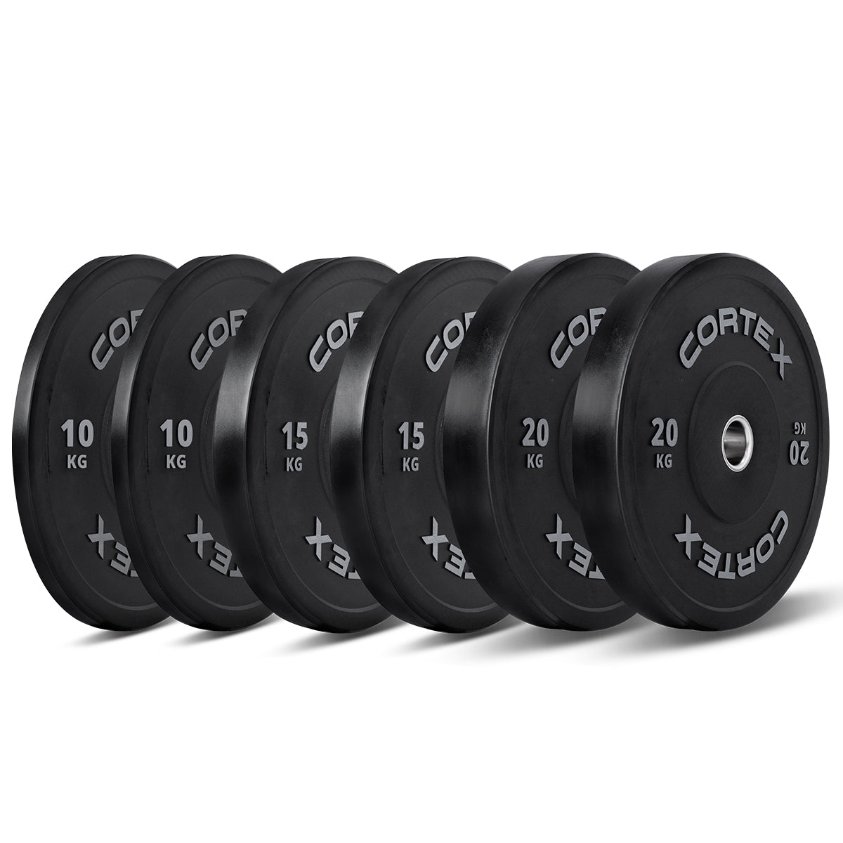V420-CSWP-OBPV2ST-H-95025-00 CORTEX Starter 90kg Black Series Bumper Plate V2 Package - Image 1