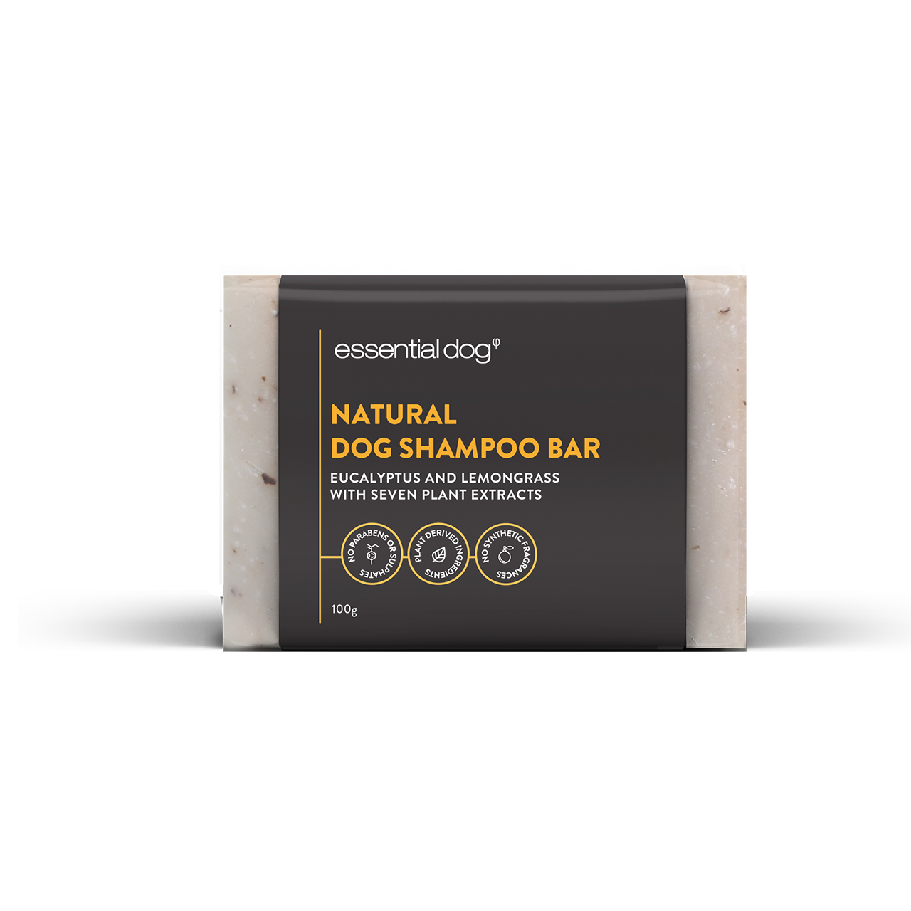 V422-DSB100N-97691-00 Essential Dog Shampoo Bar (Eucalyptus, Neem & Lemongrass) - Image 1
