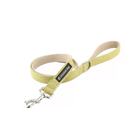 V422-HL-G-S-97739-01 Natural Hemp & Cotton Dog Lead Leash (Grass Green) - Image 1