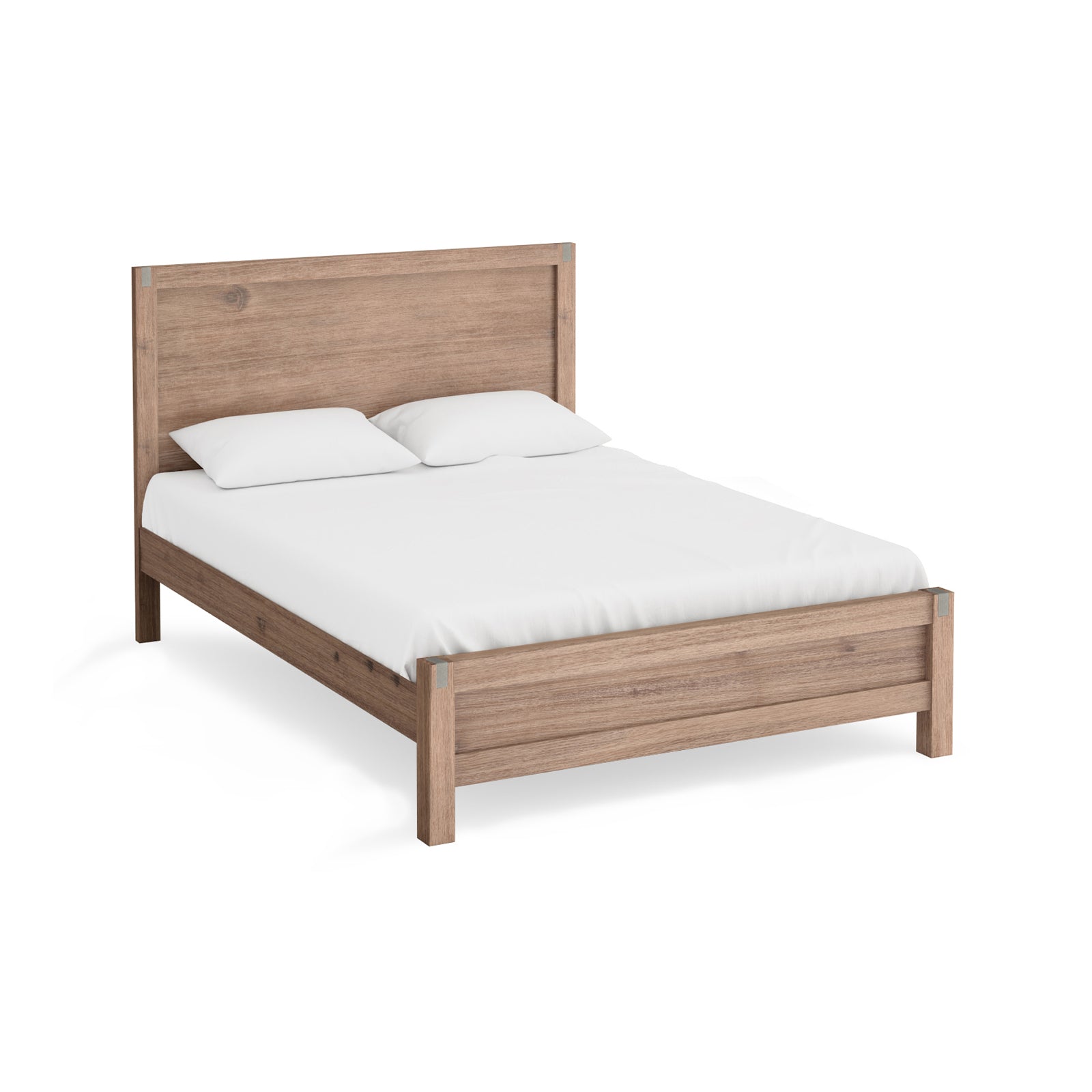 V43-BDS-NOW-4PC-TBY-KSOK-202505131831-00 4 Pieces Bedroom Suite in Solid Wood Veneered Acacia Construction Timber Slat King Single Size Oak Colour Bed, Bedside Table & Tallboy - Image 1