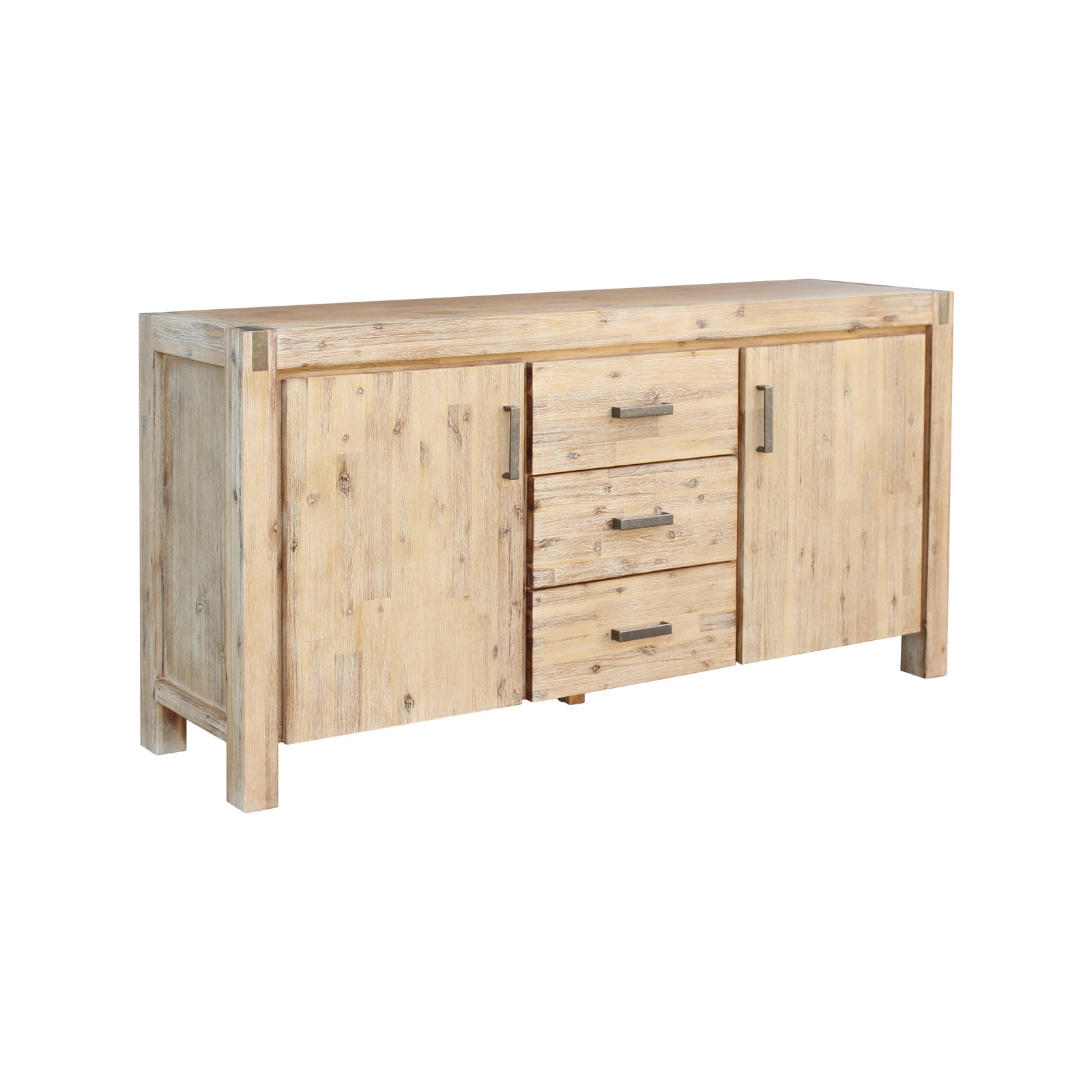 V43-BFT-NOW-OAK-202505131841-00 Buffet Sideboard in Oak Colour Constructed with Solid Acacia Wooden Frame Storage Cabinet with Drawers - Image 1