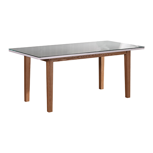 V43-DT-GLXY-WA-03_1_20 Dining Table White Top High Glossy Wooden Base - Image 1