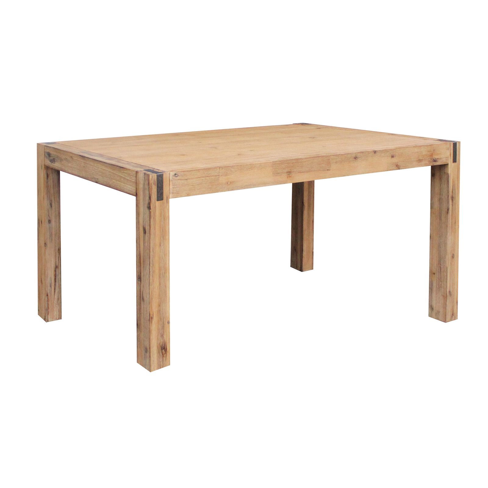 V43-DT-NOW-OK-L_01_1 Dining Table 210cm Large Size with Solid Acacia Wooden Base in Oak Colour - Image 1