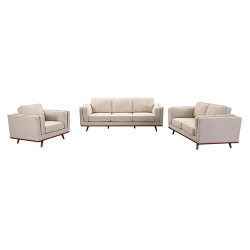 V43-SET-YOK-3_2_1-BG-10_8 3+2+1 Seater Sofa Beige Fabric Lounge Set for Living Room Couch with Wooden Frame - Image 1