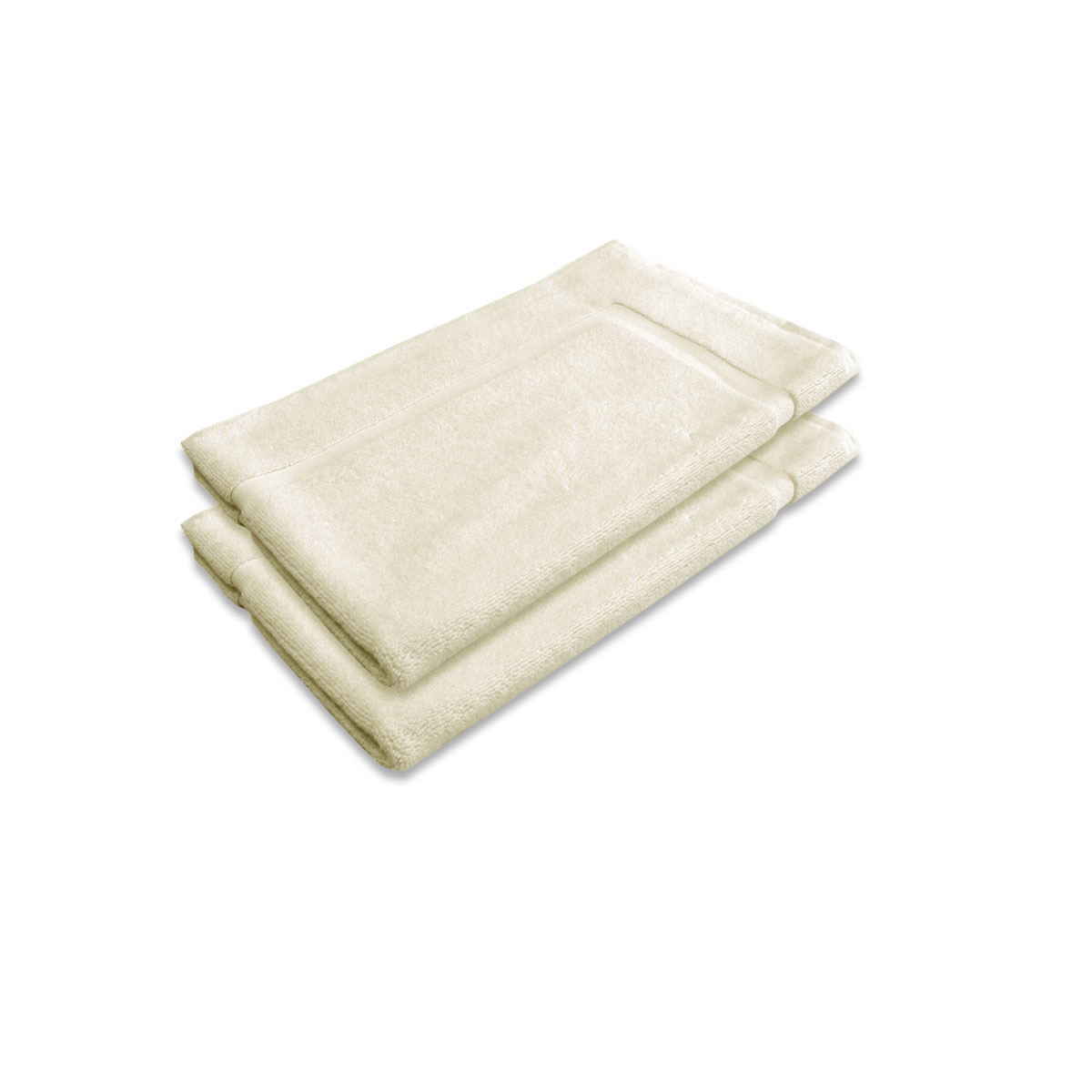 V442-ABR-BATHM-SETOF2800GSM-IVORY-RE-96378-00 800GSM Set of 2 Cotton Bath Mat Ivory - Image 1