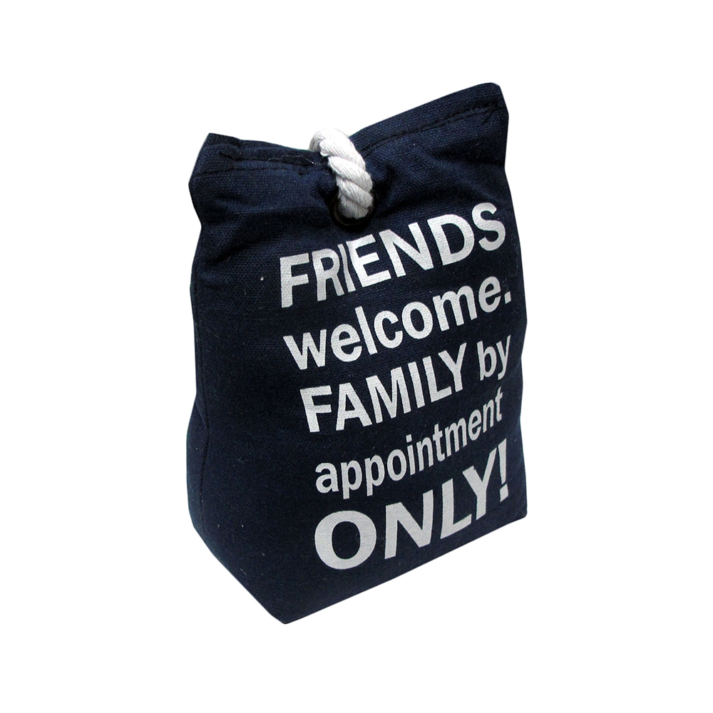 V442-ABR-MISC-DOORSTOPTEXT-NAVY-SH-96423-00 Door Stop Bag Navy Approx 0.98kg - Image 1