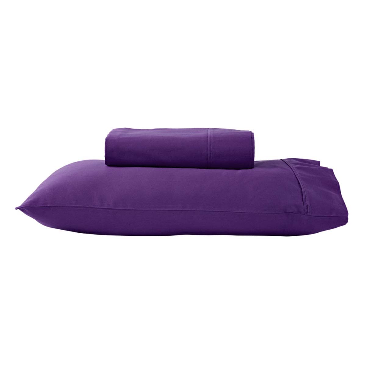 V442-ABR-SHEETS-280TCPOLYCOTTON-PURPLE-SB-96891-00 280TC 50% Polyester 50% Cotton Sheet Set Single Purple - Image 1