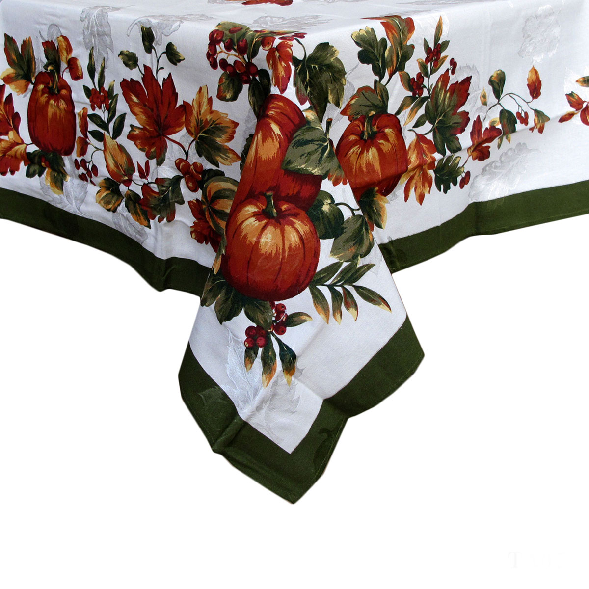 V442-ABR-TABLEC-PUMPKINTA07-MULTI-RE-96790-00 Pumpkin Fruits Christmas Tablecloth 152 x 213 cm - Image 1