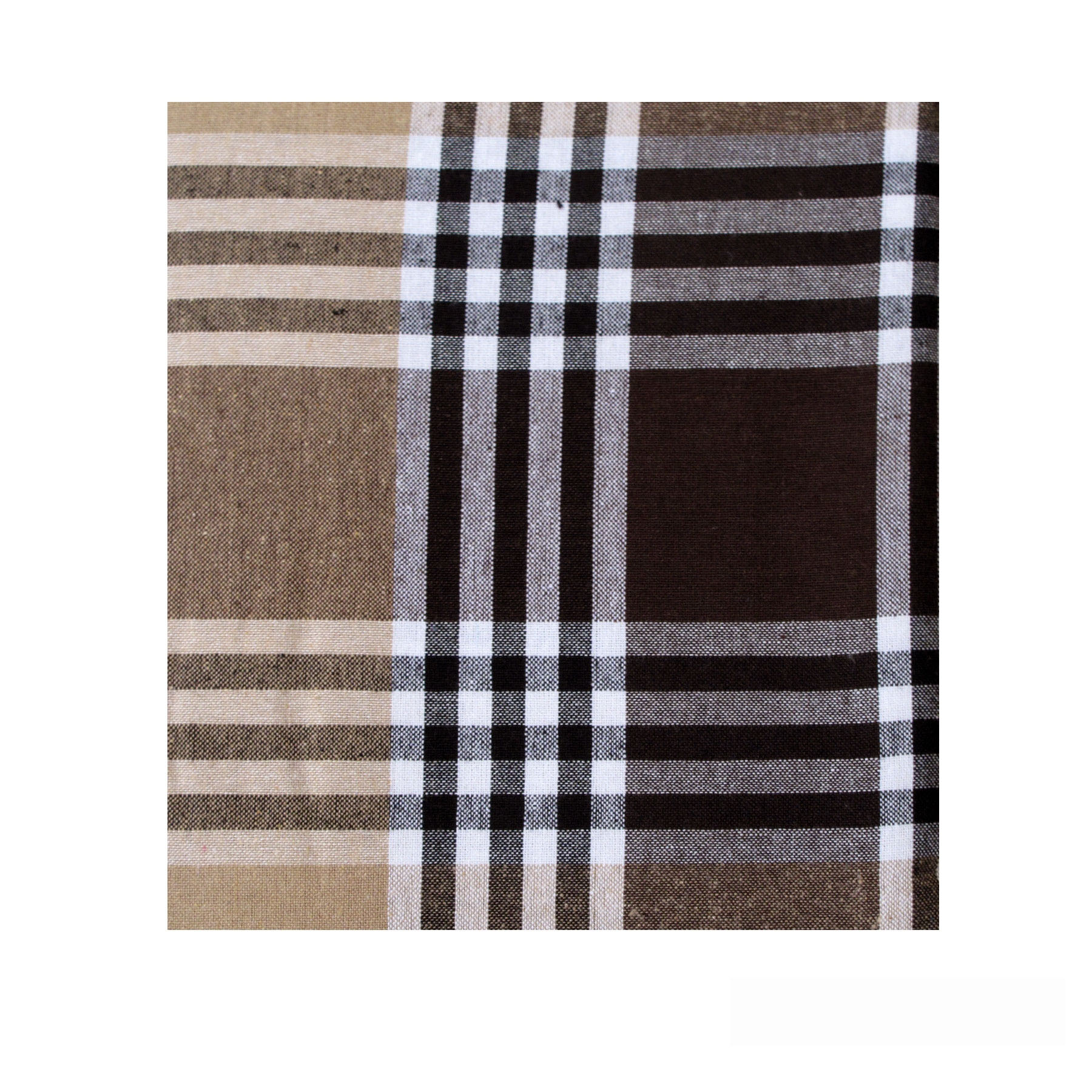 V442-ABR-TABLEC-TARTAN180CM-BROWN-SQ-96492-00 Check Table Cloth Tartan Brown 180 x 180 cm - Image 1