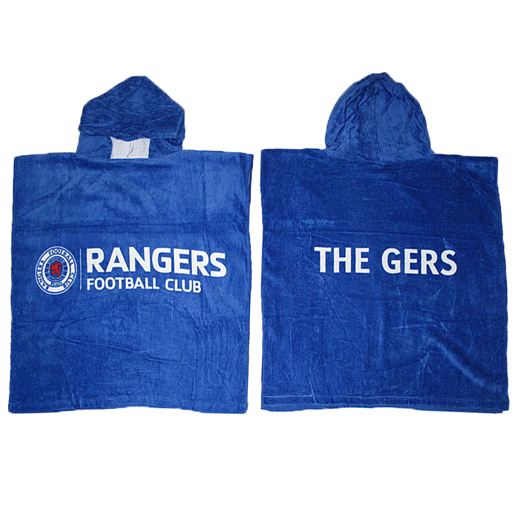 V442-ABR-TOWEL-HOODEDRANGERSFOOTBALL-BLUE-SH-97021-00 Kids Hooded Towel Rangers Football - Image 1