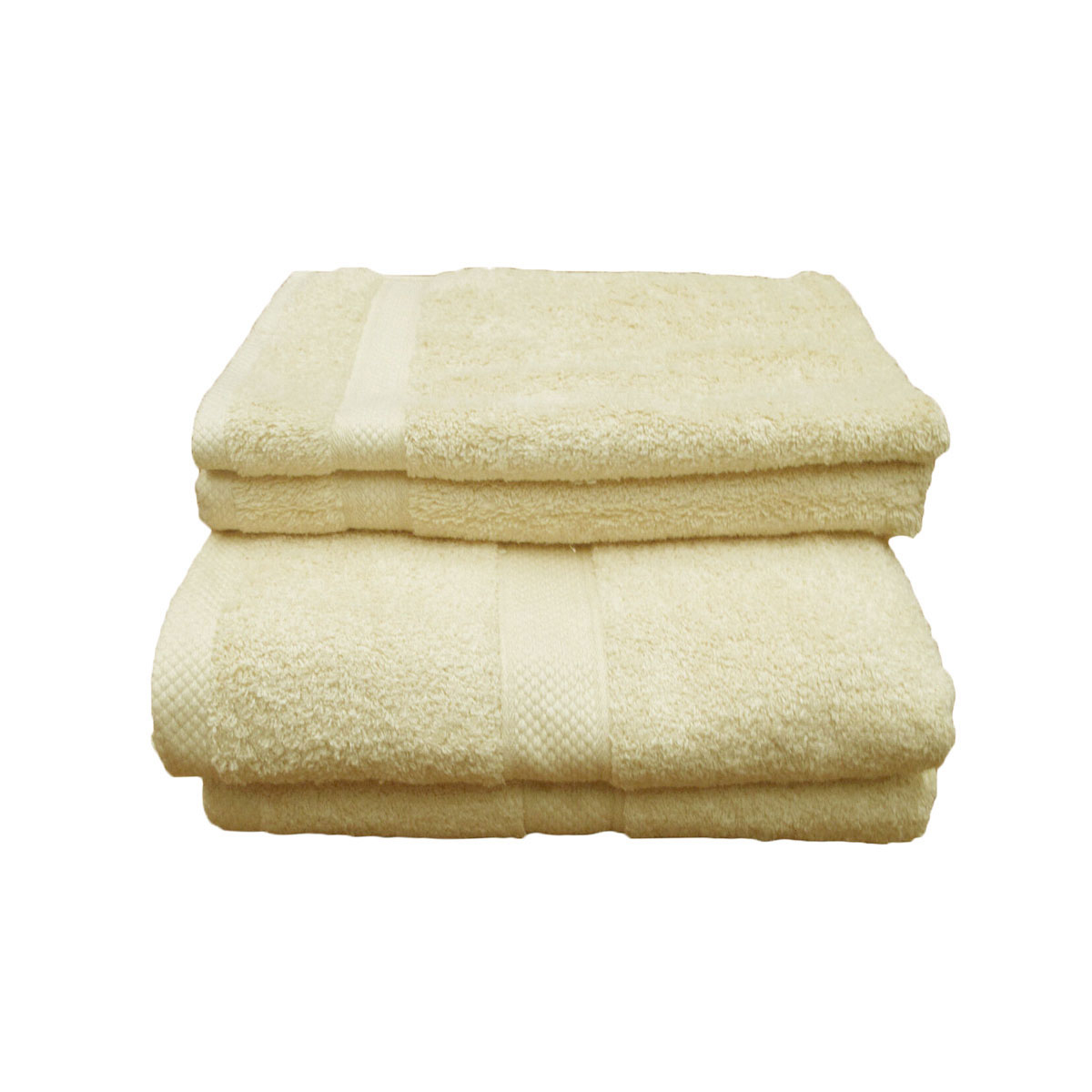 V442-ABR-TOWEL-PACKOF4URANUS-BUTTER-RE-96966-00 Pack of 4 Uranus Cotton Bath Towel Set Butter - Image 1