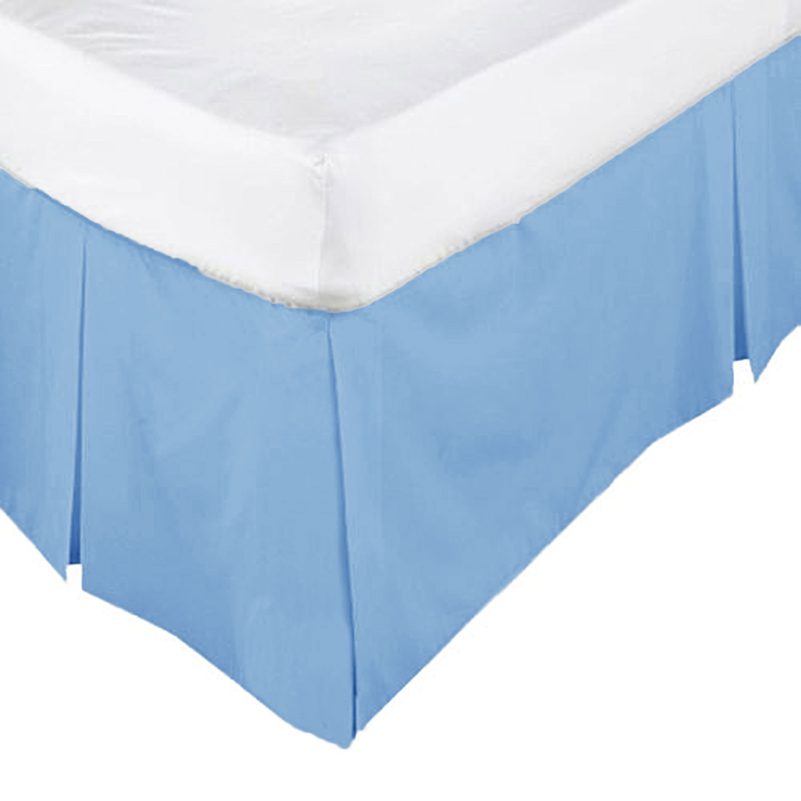 V442-ASU-VALANCE-PLEATED-PERIWINKLE-KI-206136-00 ASSUN Box Pleated Valance Periwinkle King - Image 1