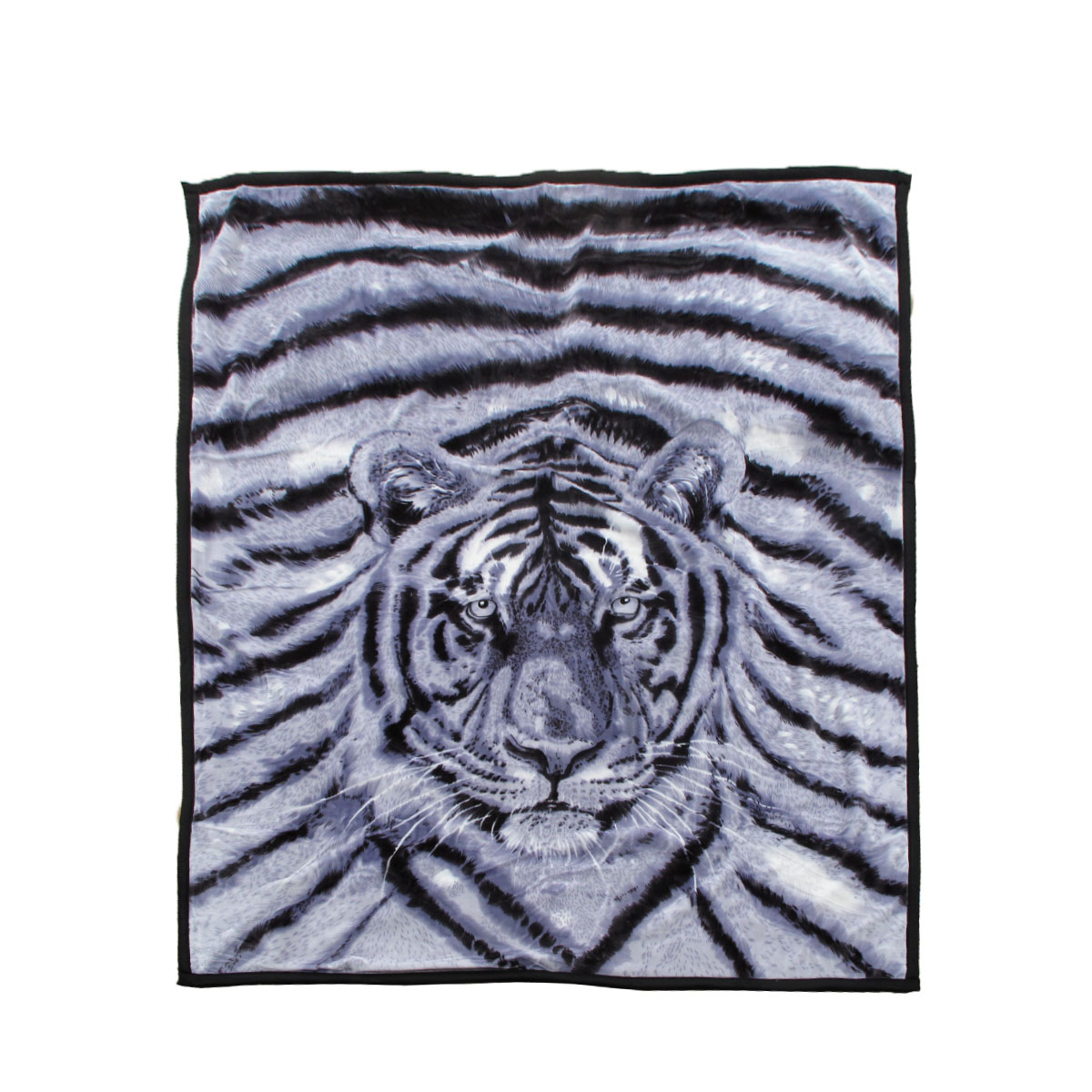 V442-ATX-BLANKET-1000GSMTIGER-WHITE-QS-89294-00 1000GSM White Tiger Luxury Quality 2 Ply Mink Blanket 200 x 240 cm - Image 1