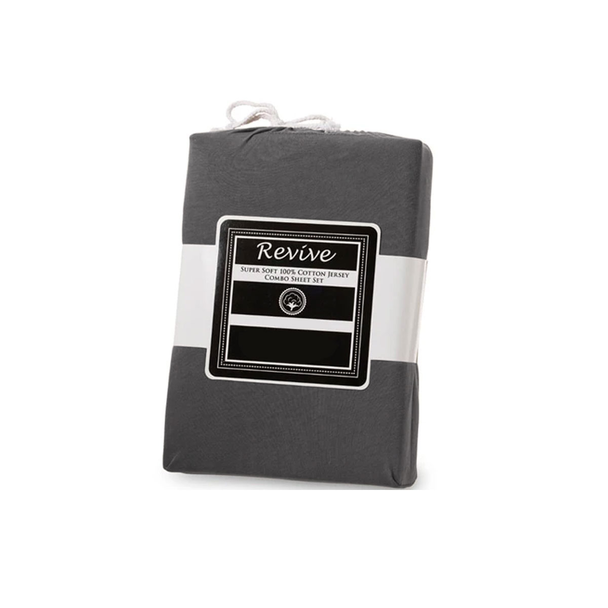 V442-ATX-FITTEDSS-COTTONJERSEY-CHARCOAL-KI-173443-00 Revive 100% Cotton Jersey Combo Set Charcoal King - Image 1