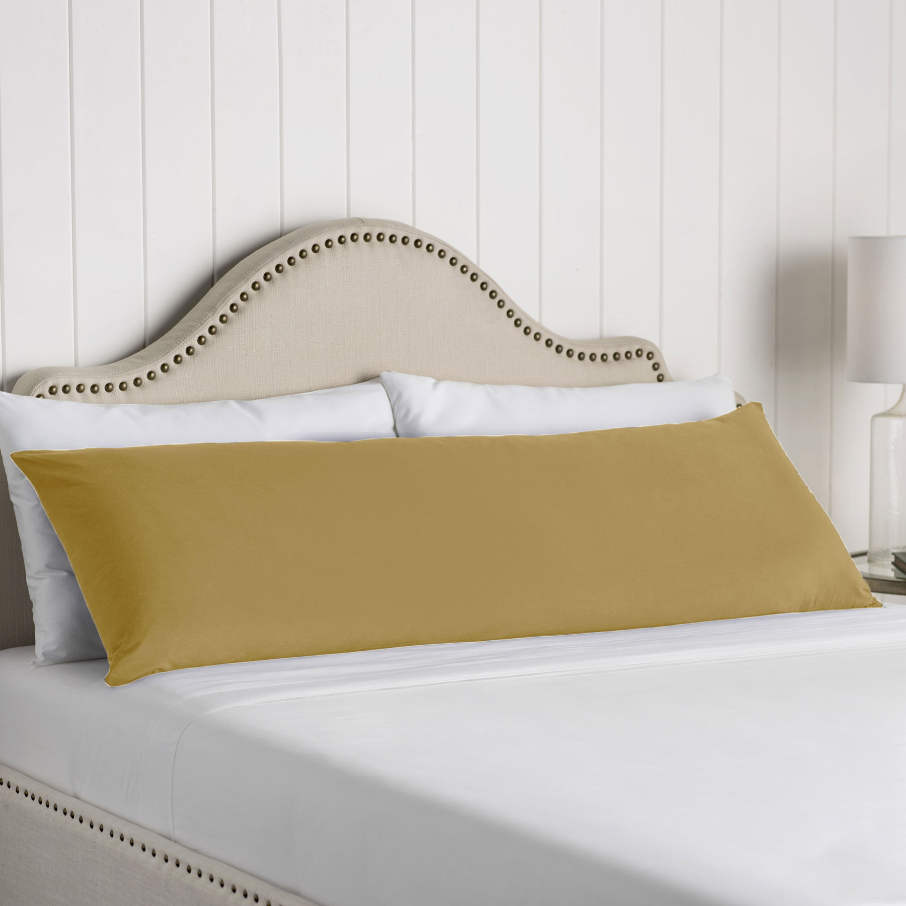 V442-ATX-PILLOWC-COTTONBODY-GOLD-BO-79278-00 Artex 100% Cotton Body Pillowcase Gold - Image 1