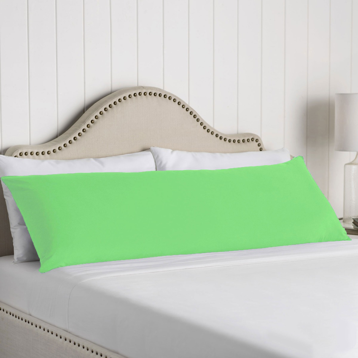 V442-ATX-PILLOWC-COTTONBODY-GREEN-BO-79266-00 Artex 100% Cotton Body Pillowcase Green - Image 1