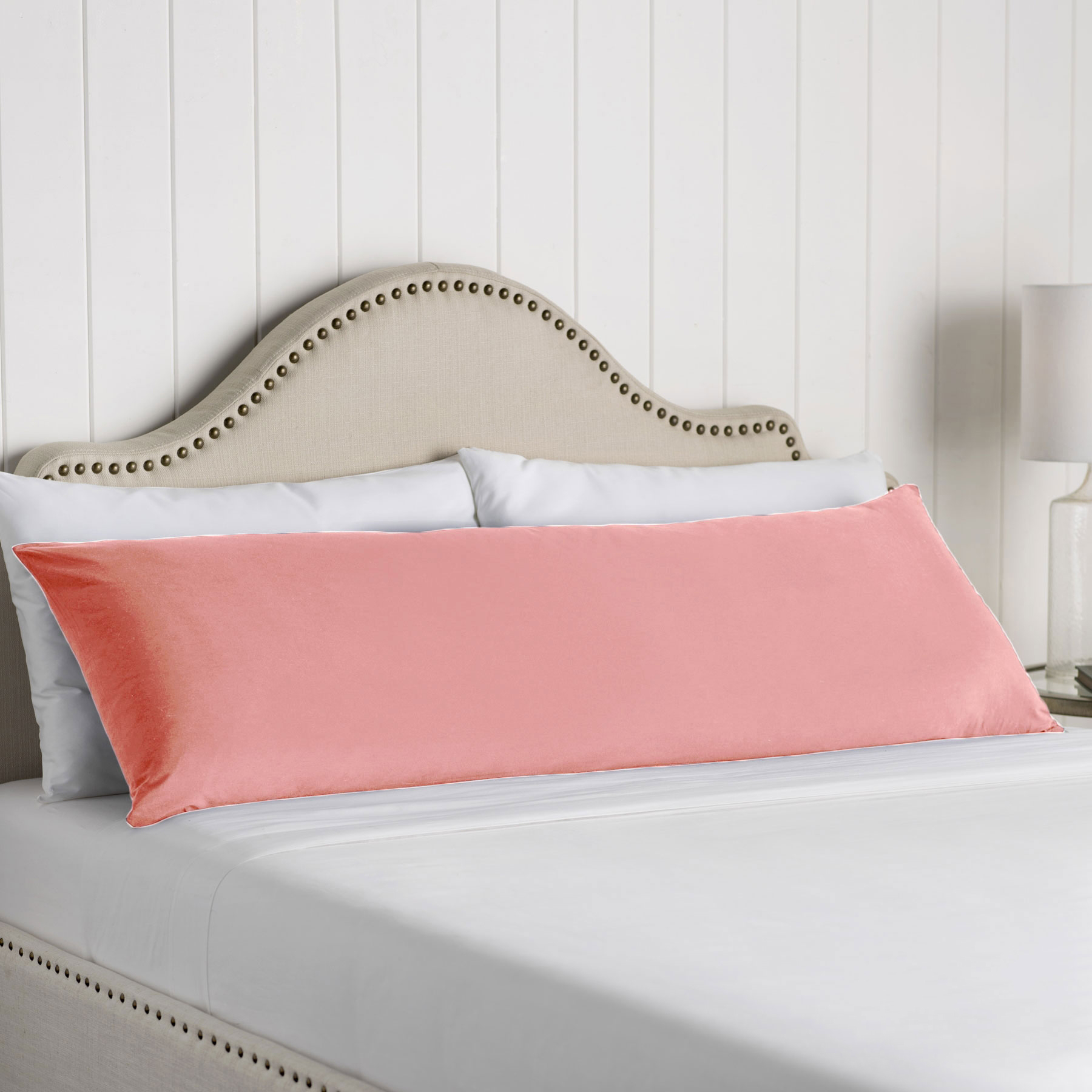 V442-ATX-PILLOWC-COTTONBODY-PINK-BO-79275-00 Artex 100% Cotton Body Pillowcase Pink - Image 1