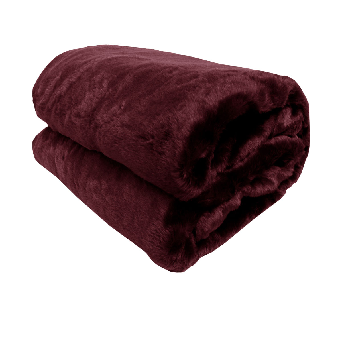 V442-ATX-THROW-21MINK-WINE-RE-79416-00 Faux Mink Throw Rug Wine - Image 1