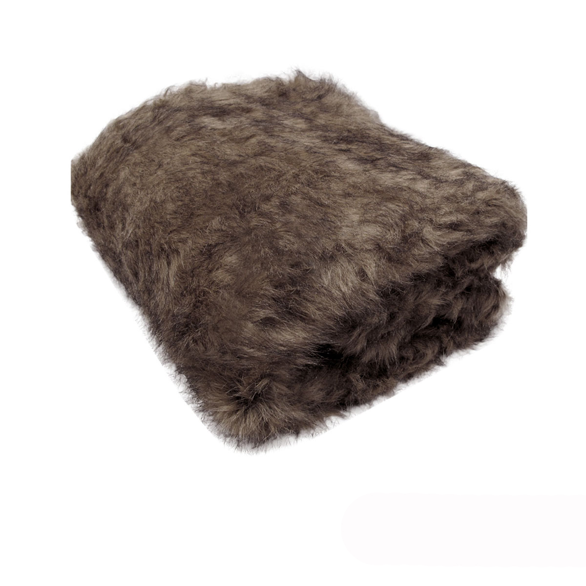 V442-ATX-THROW-23DALEWOMBAT-BROWN-RE-202503121040-00 Dale Animal Faux Fur Throw Rug 127 x 152 cm Brown Wombat - Image 1