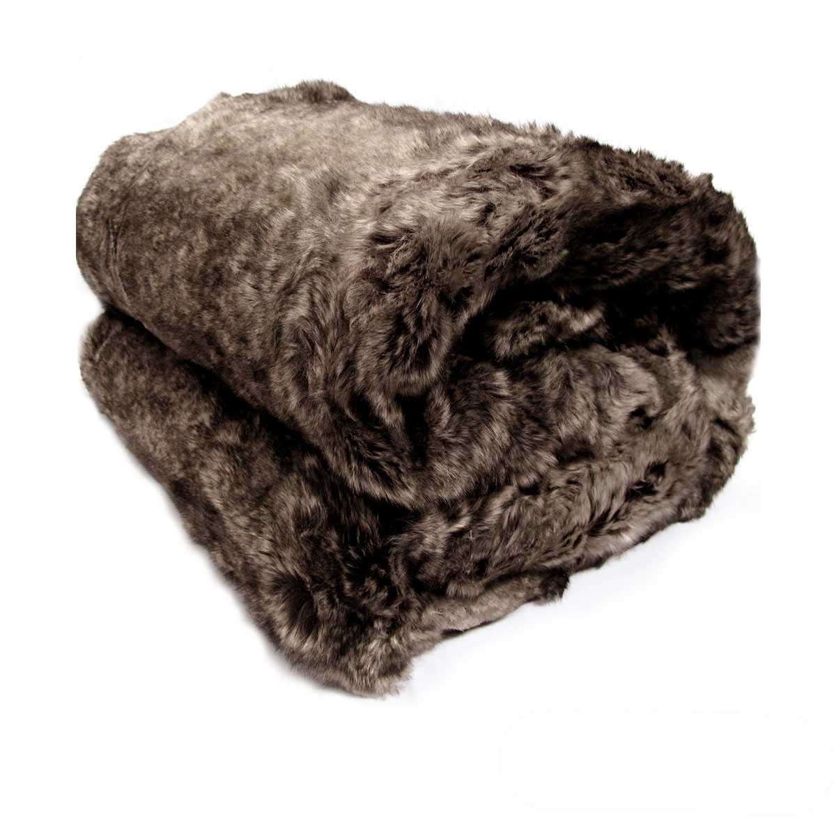 V442-ATX-THROW-23SHAYEMEXWOLF-BROWN-RE-202503121040-00 Shaye Luxury Range Faux Fur Throw Rug 127 x 152 cm Mexican Wolf - Image 1