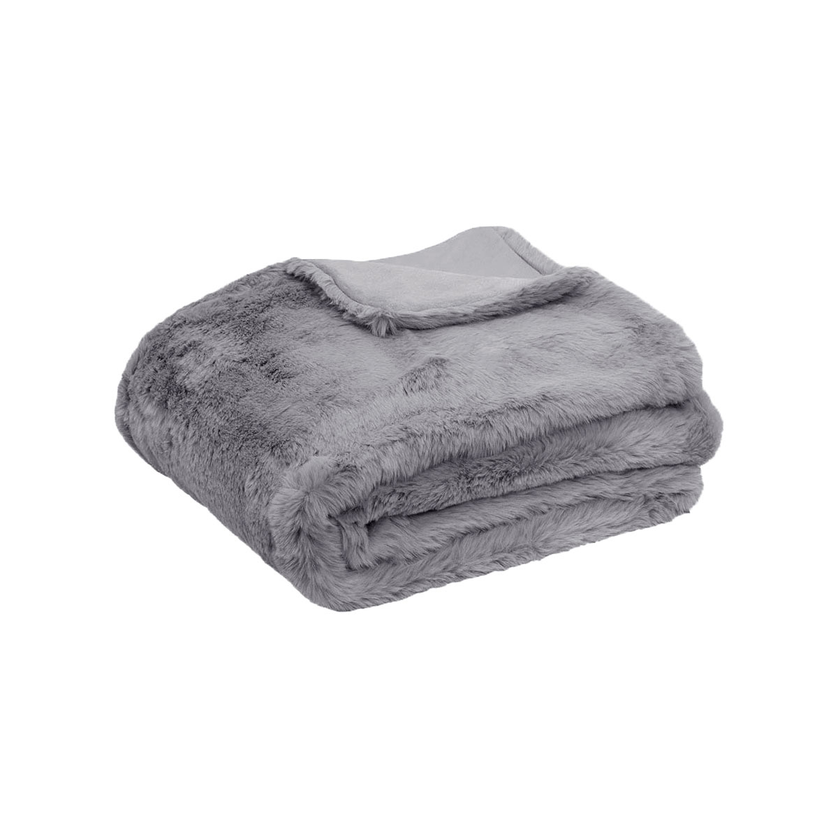 V442-ATX-THROW-TUSCANY-GREY-RE-79298-00 Tuscany Luxury Faux Sheep Wool Fur Throw Rug Grey - Image 1