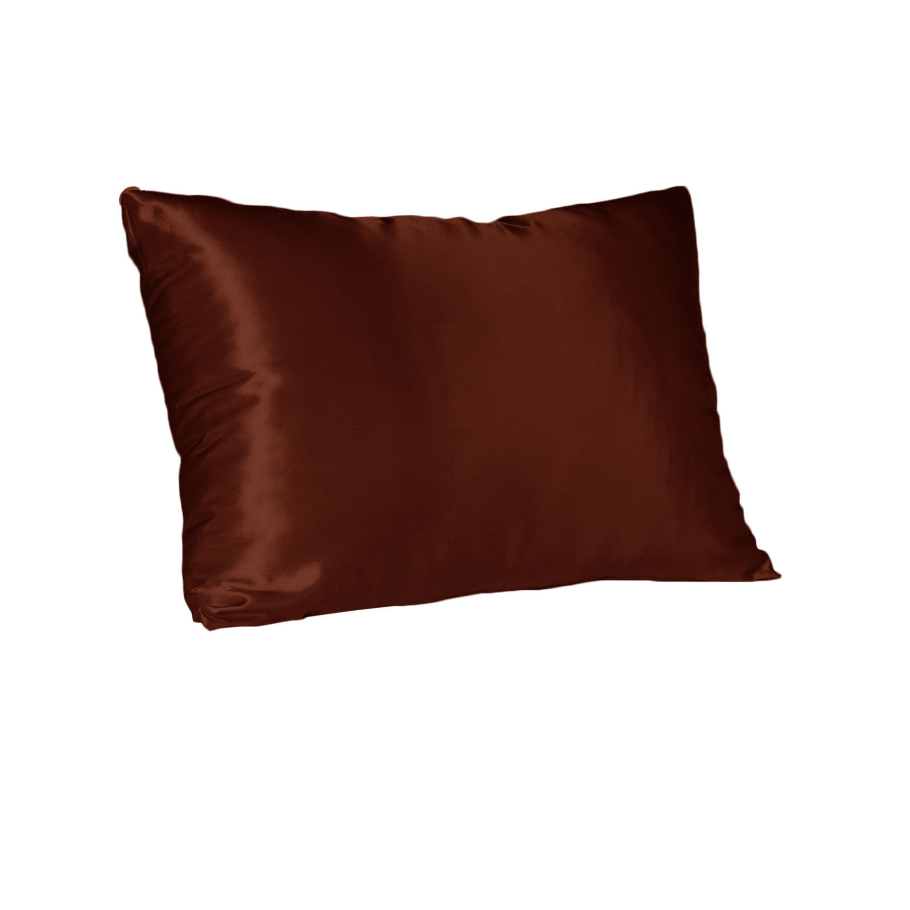 V442-BBY-PILLOWC-SATIN-CHOCOLATE-ST-96928-00 Bambury Satin Standard Pillowcase Chocolate - Image 1