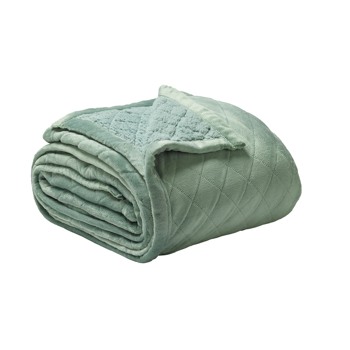 V442-BCA-BLANKET-MANSFIELD-SAGE-SK-158746-00 Bianca Mansfield Blanket Sage Super King - Image 1