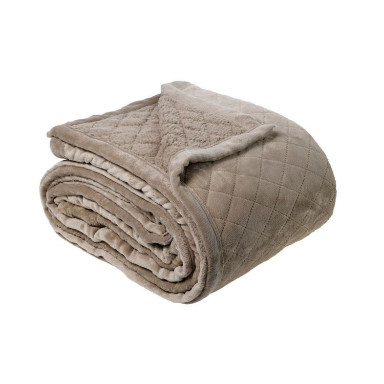 V442-BCA-BLANKET-MANSFIELD-TAUPE-DS-202744-00 Bianca Mansfield Blanket Taupe (Also Known as Silver Grey) Single/Double - Image 1