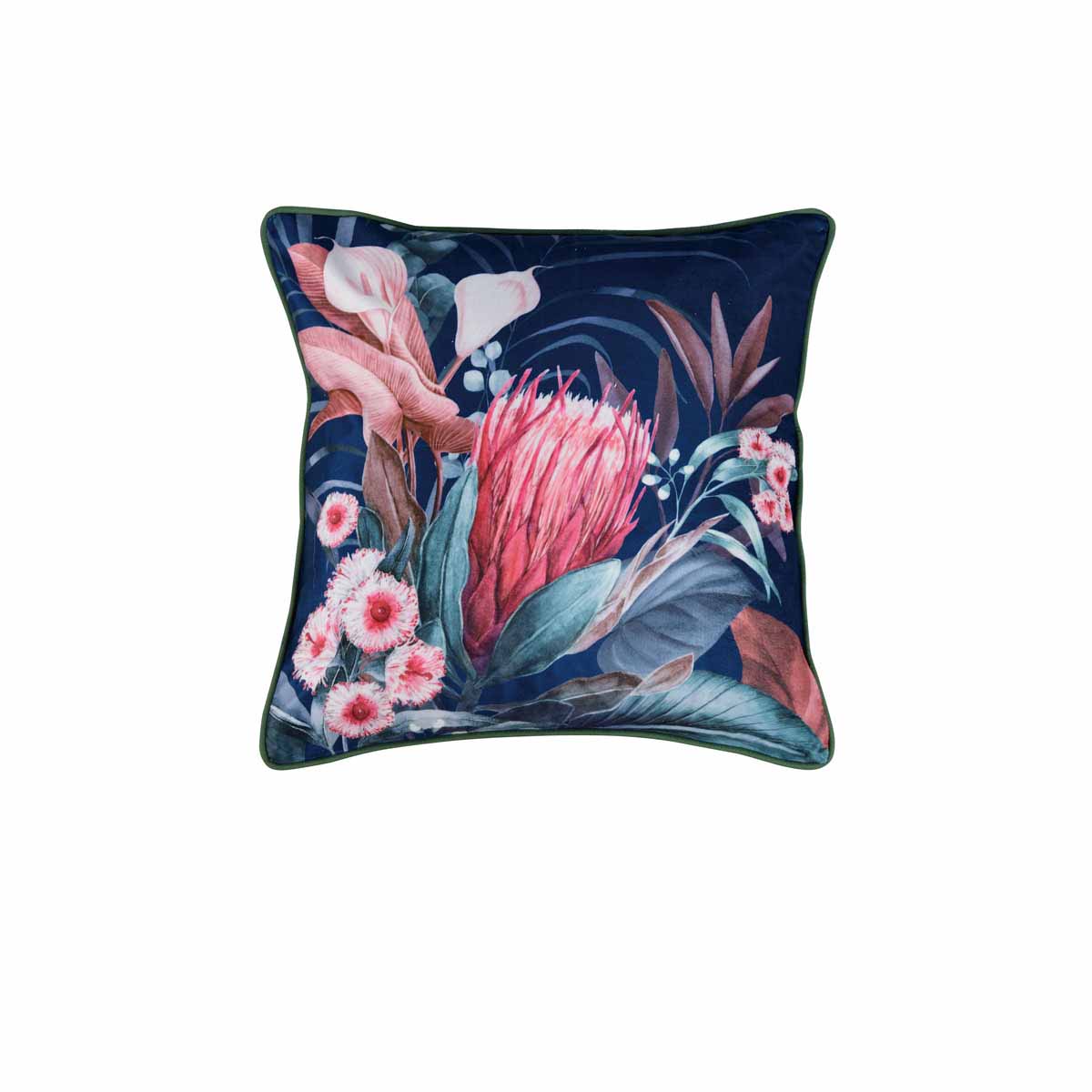 V442-BCA-CUSHION-BALWYN-NAVY-SQ-202505231017-00 Bianca Balwyn Navy Square Filled Cushion 43 x 43cm - Image 1