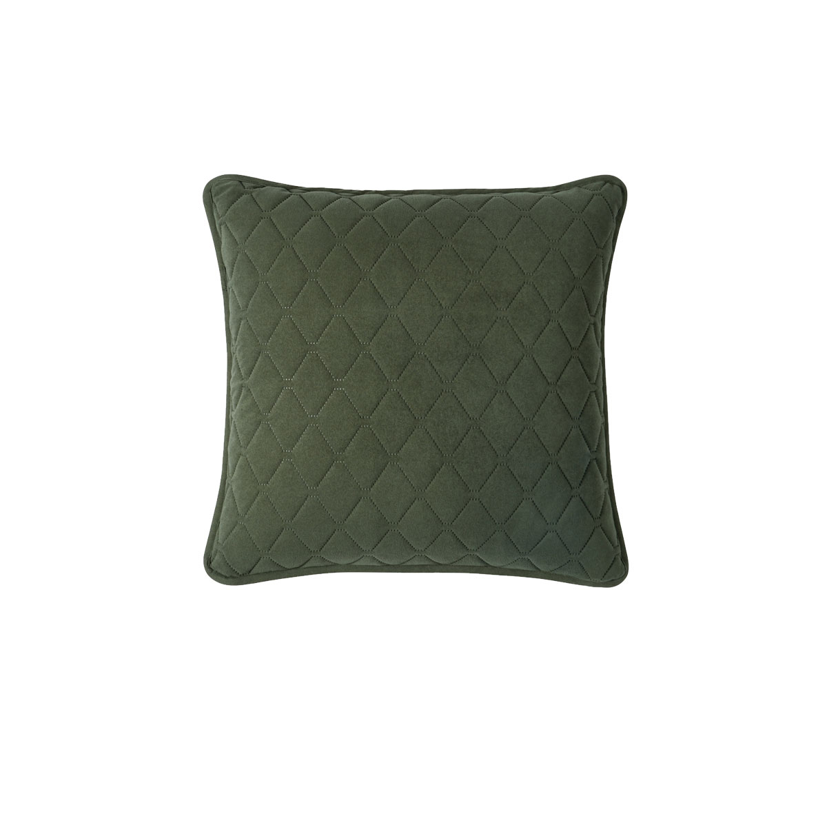 V442-BCA-CUSHION-LESTER-OLIVE-SQ-213178-00 Bianca Lester Olive Velvet Square Filled Cushion 43 x 43cm - Image 1