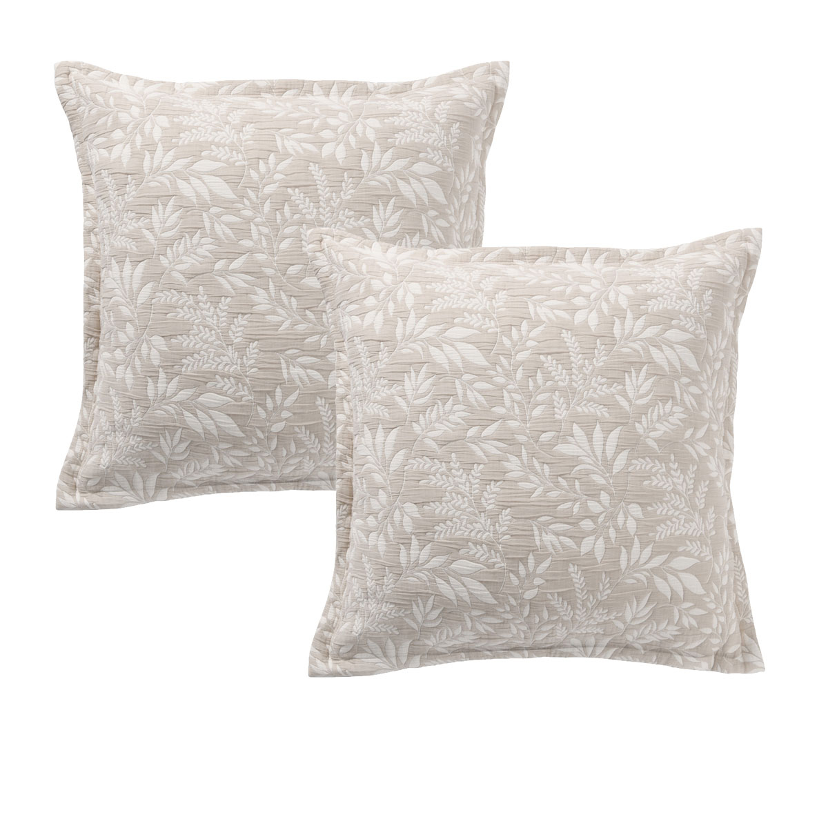 V442-BCA-PILLOWC-AMEILA-STONE-EU-213193-00 Bianca Pair of Ameila Stone European Pillowcases 65 x 65cm - Image 1