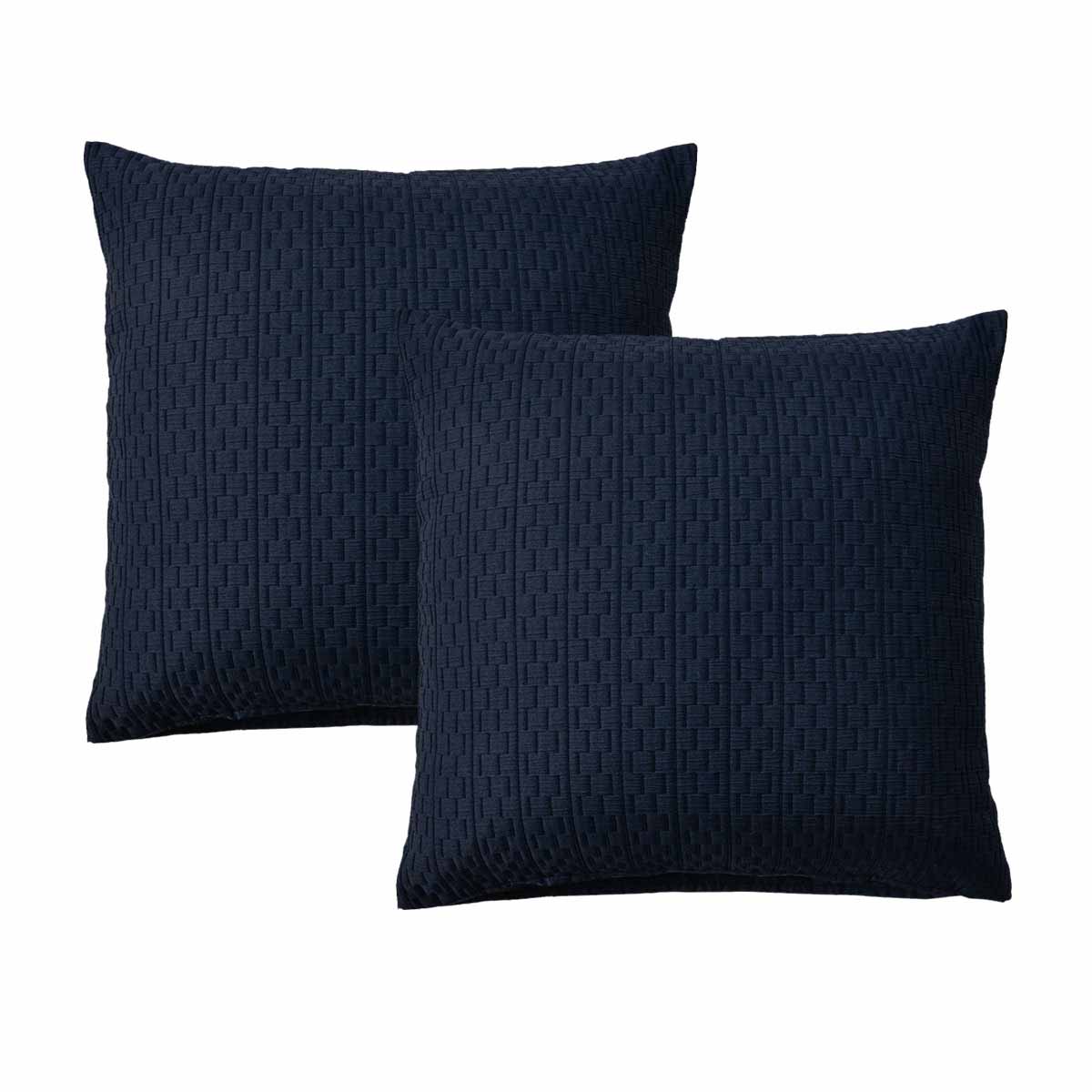 V442-BCA-PILLOWC-BURLEIGH-INK-EU-202505231020-00 Bianca Pair of Burleigh Ink European Pillowcases 65 x 65cm - Image 1