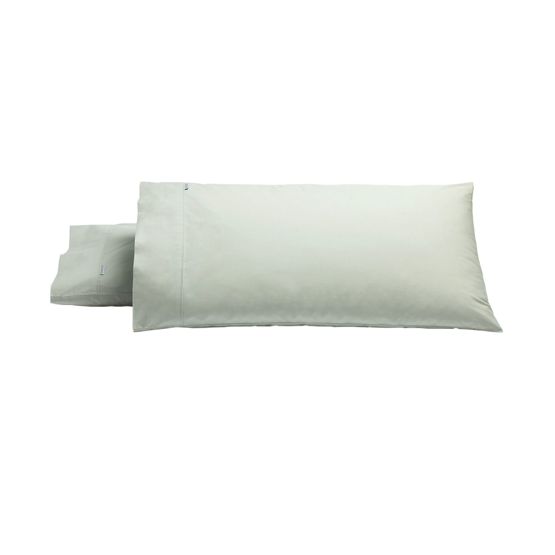 V442-BCA-PILLOWC-HESTON-SILVER-KI-204574-00 Bianca Pair of Heston Cotton Percale King Pillowcases Silver - Image 1