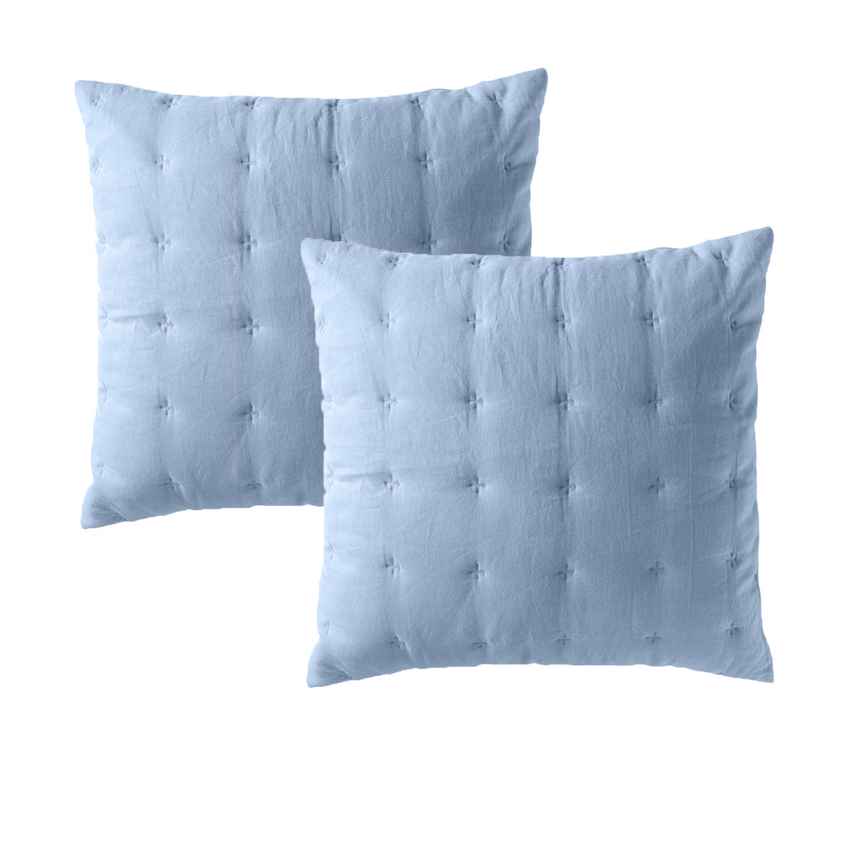 V442-BCA-PILLOWC-LANGSTON-BLUE-EU-202853-00 Bianca Pair of Langston Blue European Pillowcases - Image 1