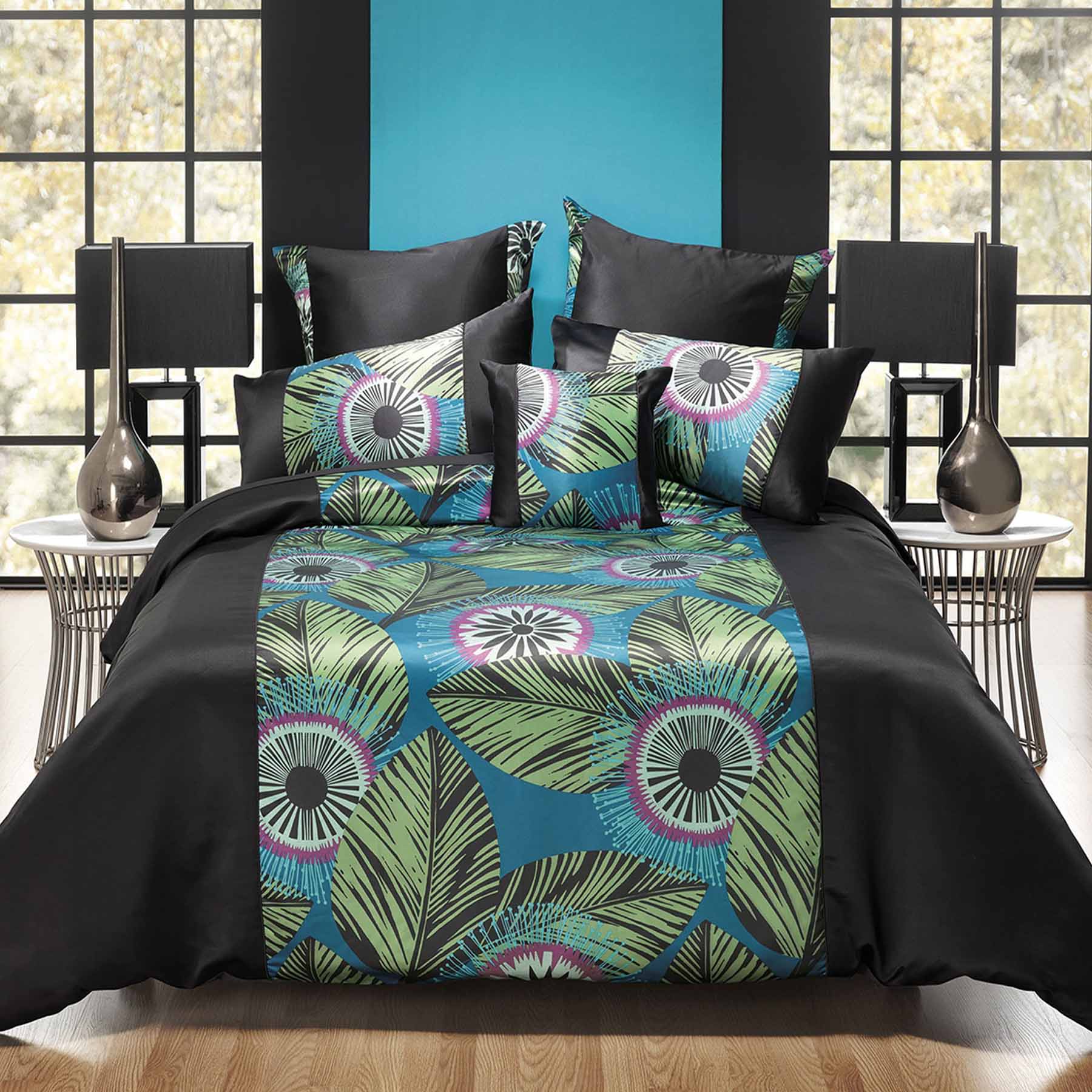 V442-BCA-QUILTCS-KEBO-BLACK-KI-202503241640-00 Bianca Kebo Black Quilt Cover Set King - Image 1