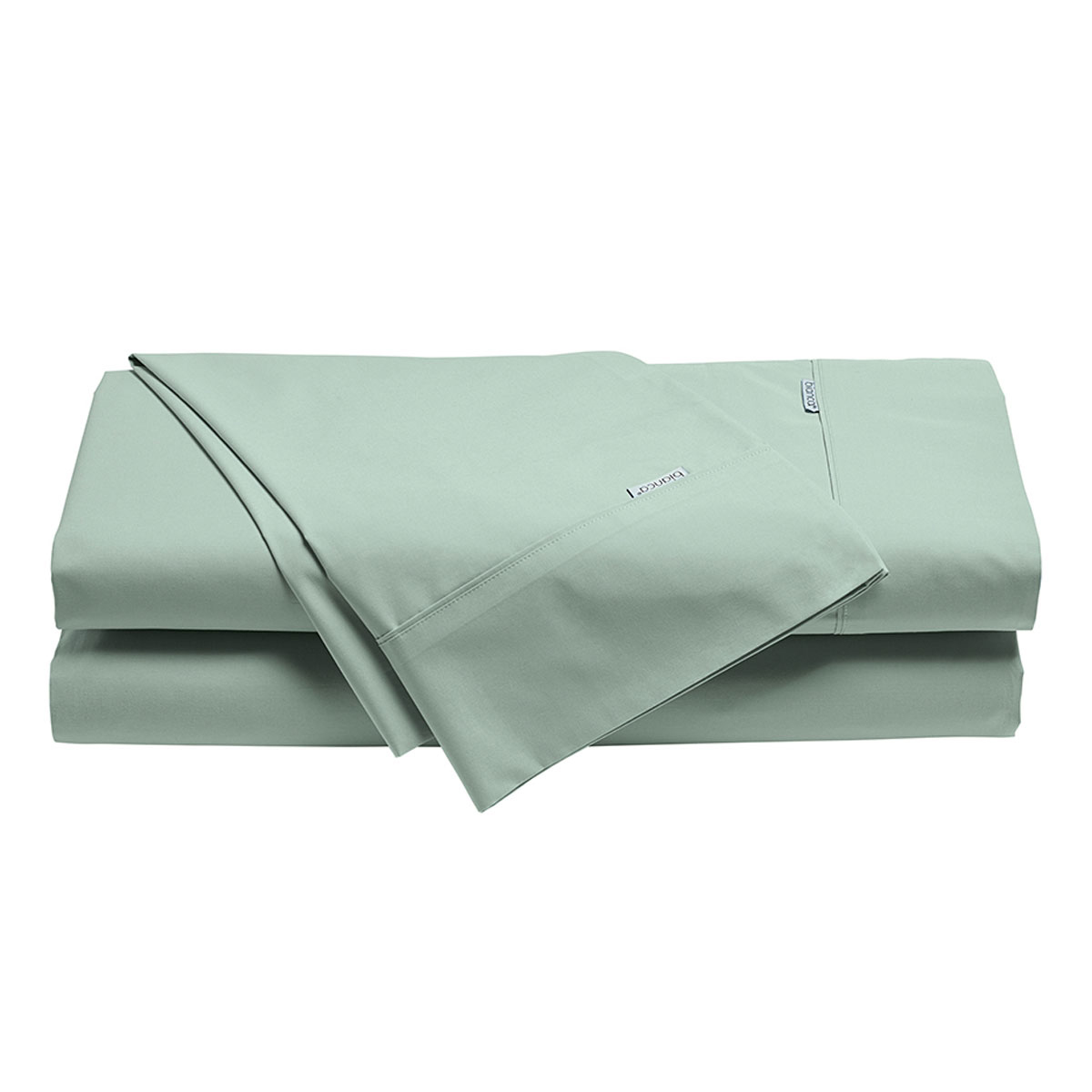 V442-BCA-SHEETS-HESTON-SAGE-KS-202502260946-00 Bianca Heston Cotton Percale Sheet Set Sage King Single - Image 1