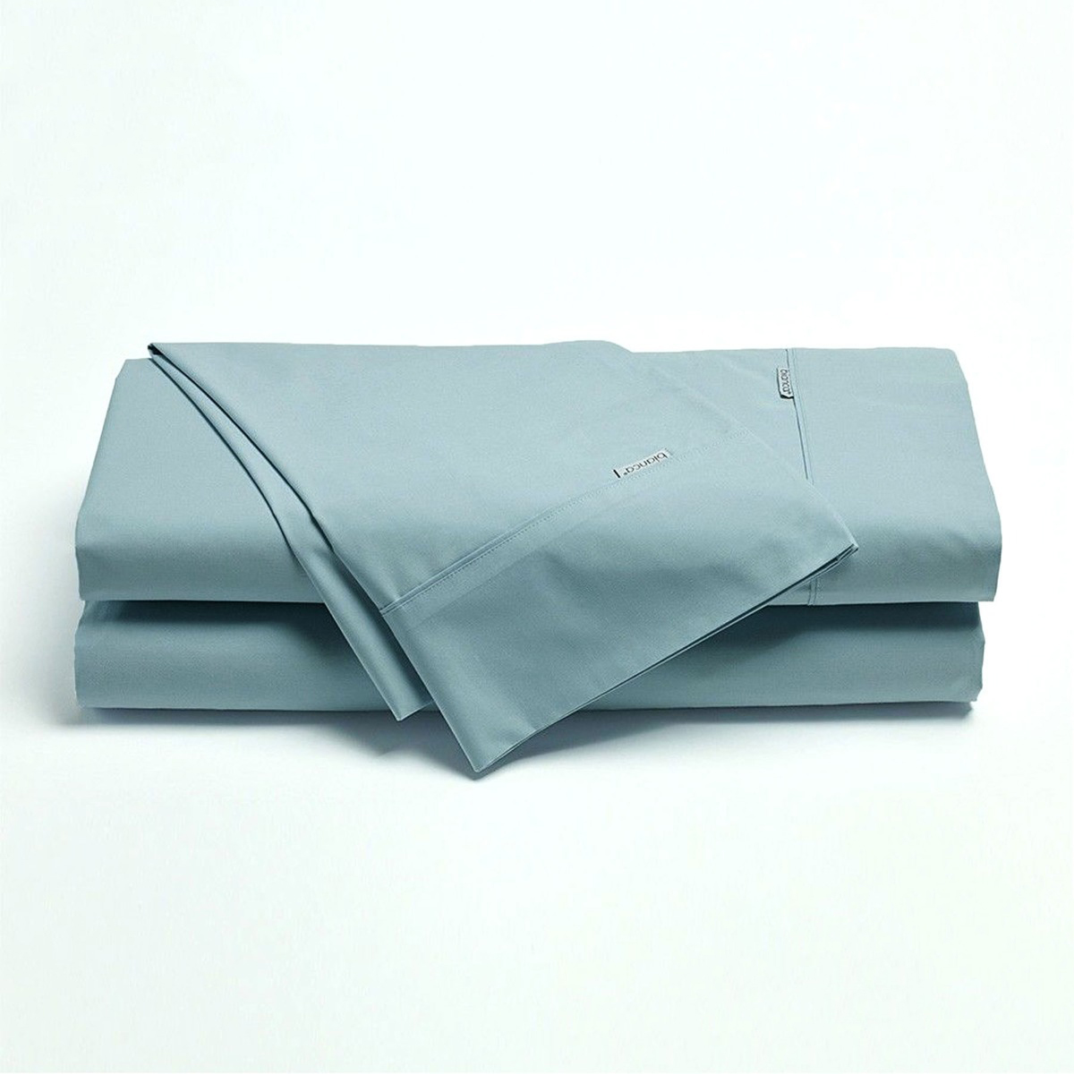 V442-BCA-SHEETS-HESTON-STEELBLUE-SK-202502260952-00 Bianca Heston Cotton Percale Sheet Set Steel Blue Super King - Image 1