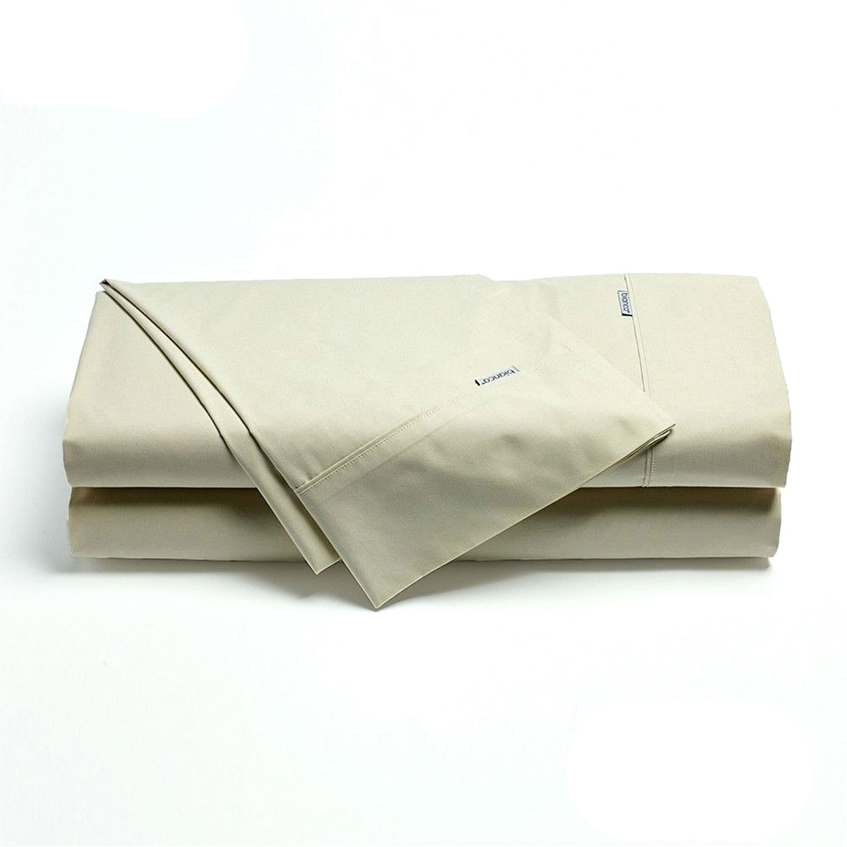 V442-BCA-SHEETS-HESTON-STONE-LS-202502260952-00 Bianca Heston Cotton Percale Sheet Set Stone Long Single - Image 1